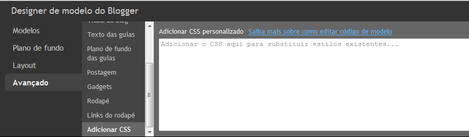 Adicione o CSS!