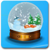 Logo Christmas Snowball Ícone Logo Christmas Snowball Ícone