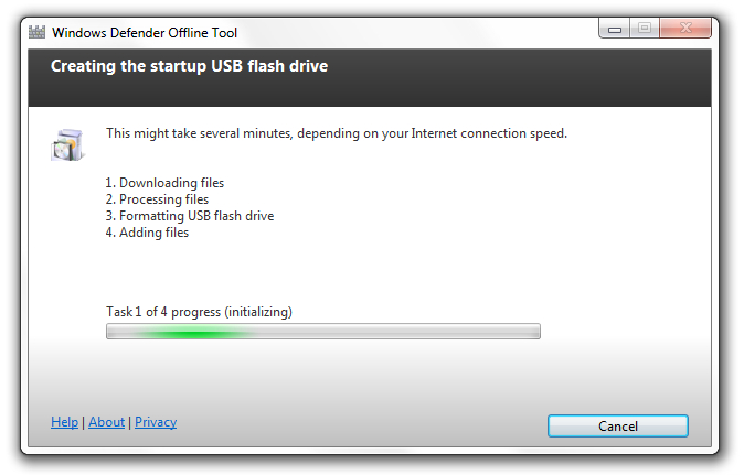 Imagem 3 do Windows Defender Offline Tool