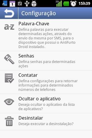 Anti Furto Droid SMS - Imagem 2 do software
