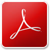 Logo Adobe Reader Ícone Logo Adobe Reader Ícone