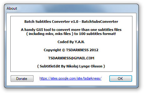 Imagem 2 do Batch Subtitles Converter