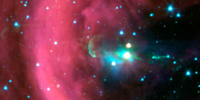 Imagem de: NASA encontra jato de matéria estelar escondido em nuvem escura do espaço