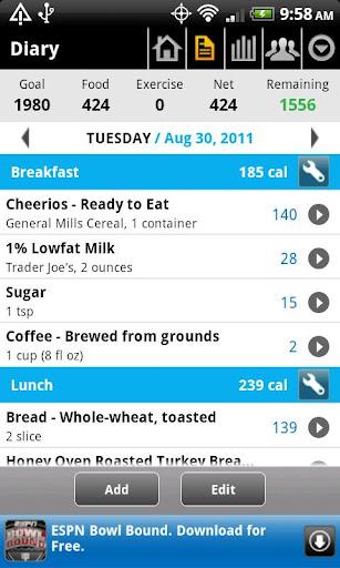 myfitnesspal free calorie counter