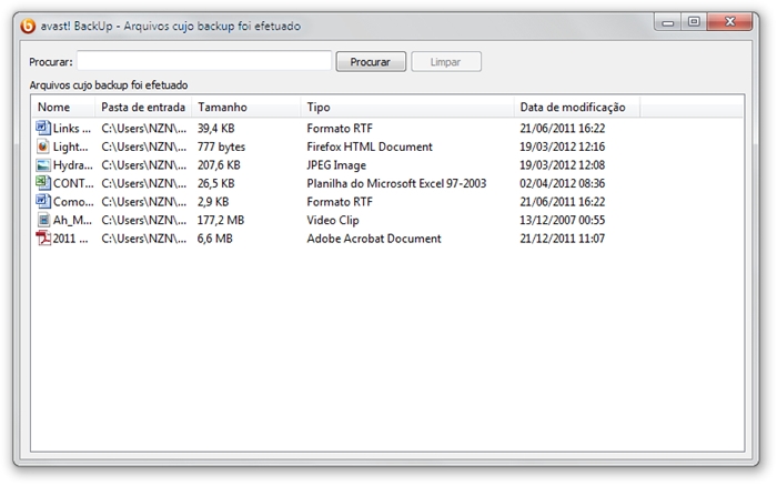 Imagem 2 do Avast! Backup