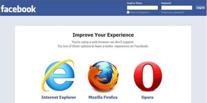 Imagem de: O Facebook não quer mais que você utilize o Google Chrome