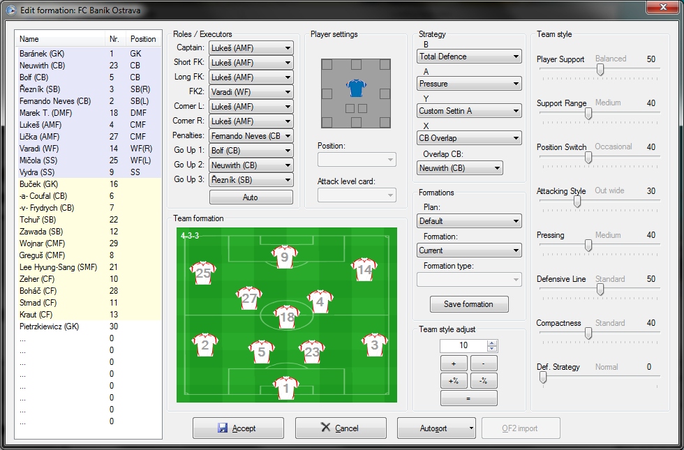 PES 2012 - Editor screenshot 2