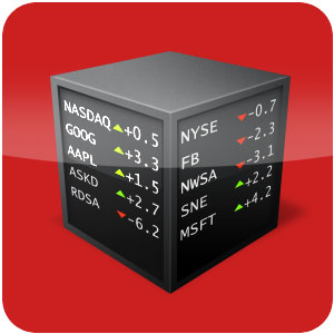 Logo Stock Ticker Application Bar Ícone Logo Stock Ticker Application Bar Ícone