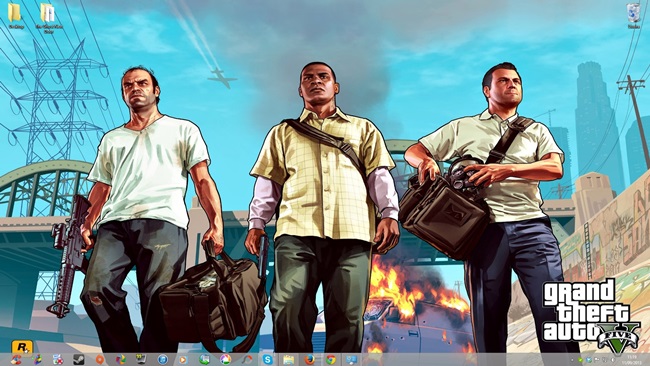 Grand Theft Auto V Windows 7 Theme Download