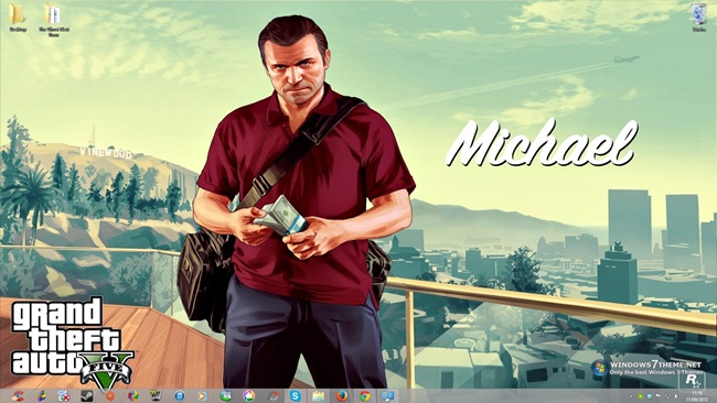 Grand Theft Auto V Windows 7 Theme Download