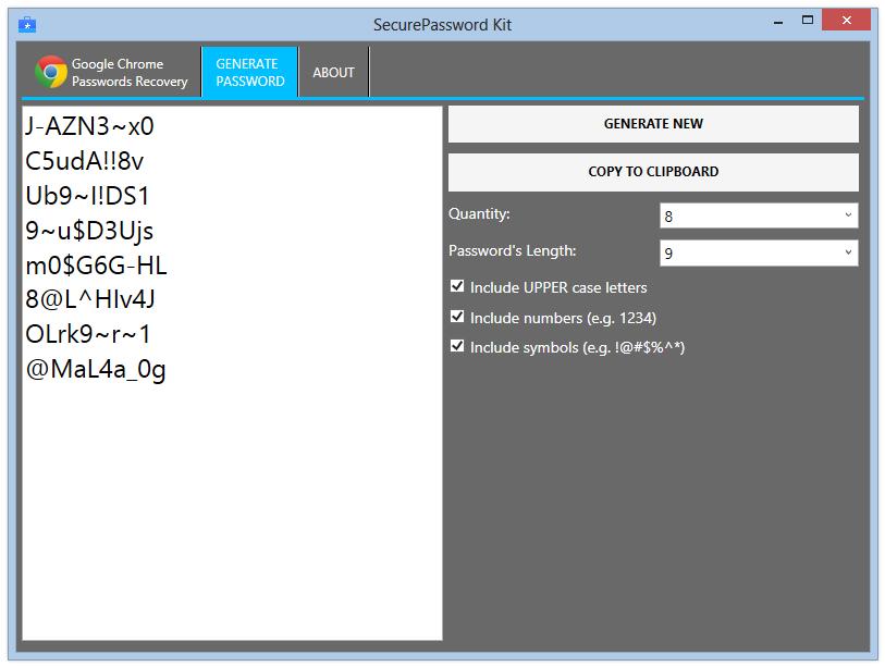 SecurePassword Kit - Imagem 1 do software
