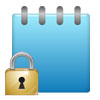 Logo Password Protected Notepad Ícone Logo Password Protected Notepad Ícone