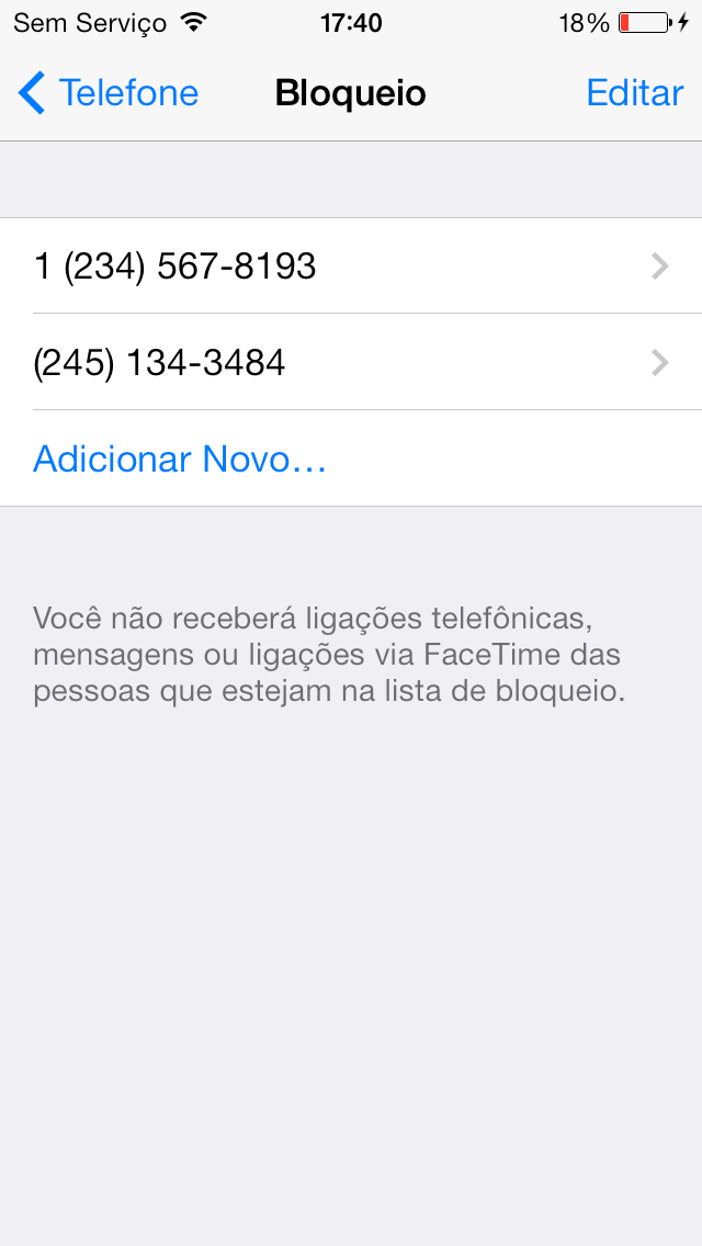 iOS 7: como bloquear chamadas e outras operações de pessoas indesejadas