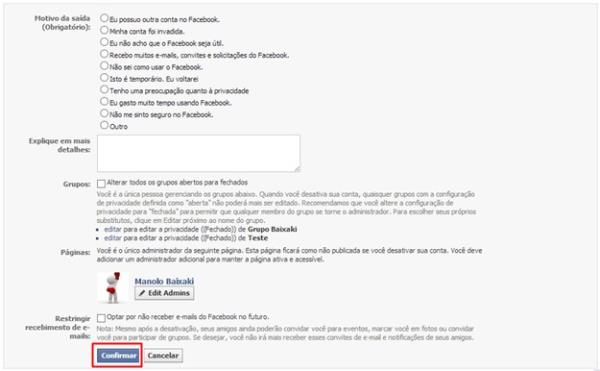 Facebook Como Desativar O Seu Perfil Temporariamente Tecmundo 3482