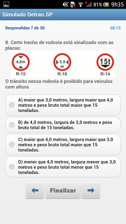 Simulado detran sp 2020