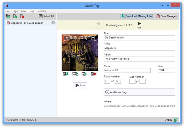 music tag for windows 10