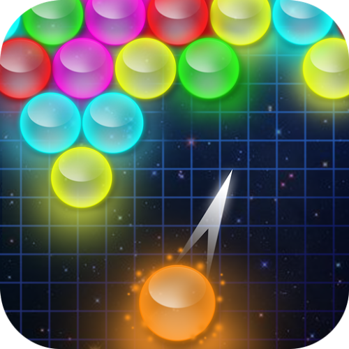 Logo Bubble Shooter Glow Ícone Logo Bubble Shooter Glow Ícone