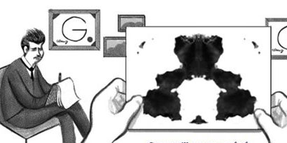 O que você vê? Doodle de hoje é um teste de Rorschach ...