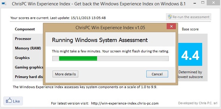 ChrisPC Win Experience Index 7.22.06 instal the last version for apple