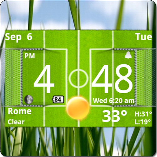 Logo Football Digital Weather Clock Ícone Logo Football Digital Weather Clock Ícone