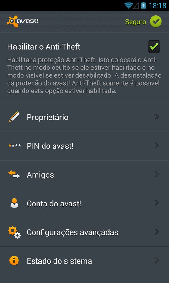 Установить avast anti theft