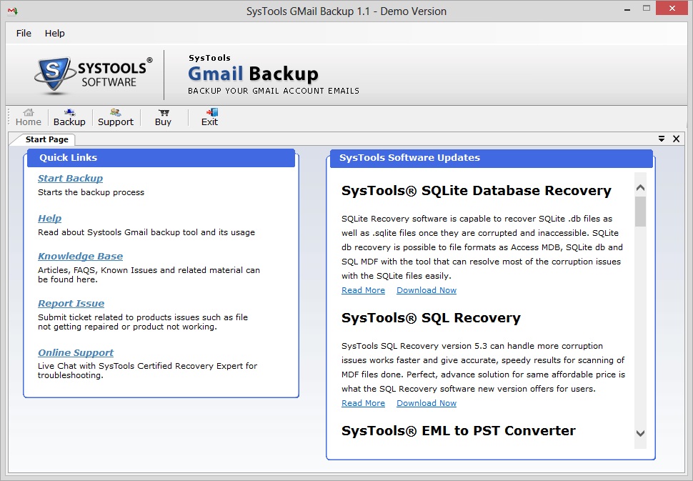 systools gmail backup utility