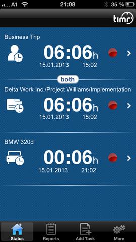 Imagem 1 do Timr - Time & Mileage Tracker