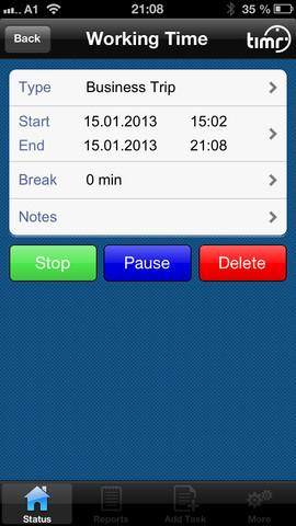 Imagem 2 do Timr - Time & Mileage Tracker