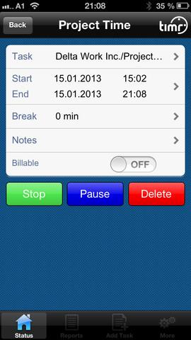 Imagem 3 do Timr - Time & Mileage Tracker