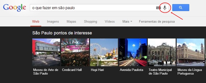 Fale o que quer saber do Google.