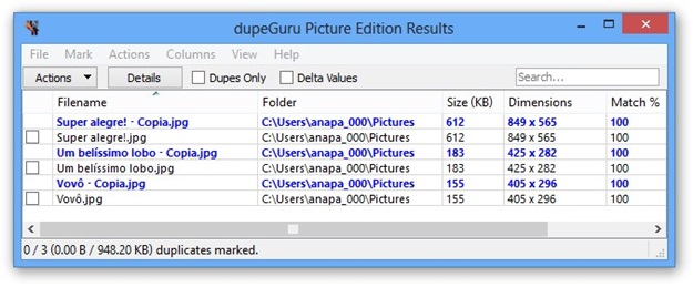 dupeguru picture edition reference