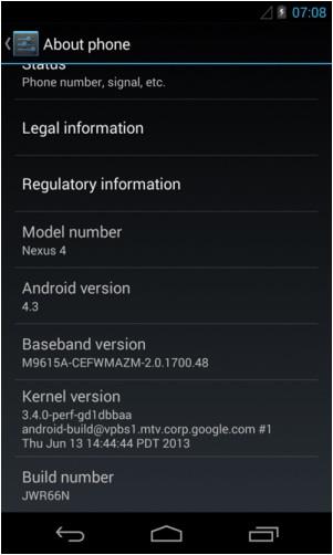 Android 4.3 vaza para Nexus 4 e só falta ser anunciado oficialmente [vídeo]