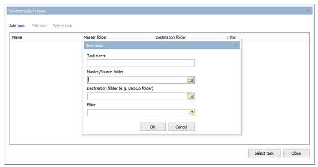 folder sync internet