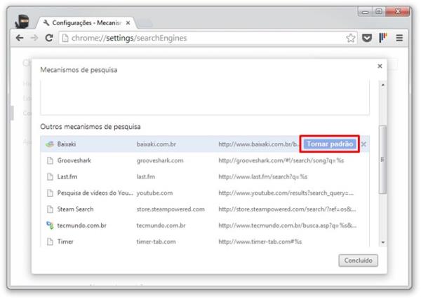Google Chrome: como adicionar novos mecanismos de pesquisa