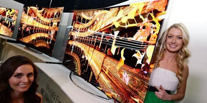 Imagem de: LG lança TV OLED com tela flexível