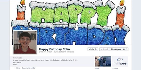 Imagem de: Muito amor: mãe consegue milhões de "parabéns" para seu filho no Facebook