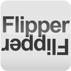 Logo Text Flipper Ícone Logo Text Flipper Ícone