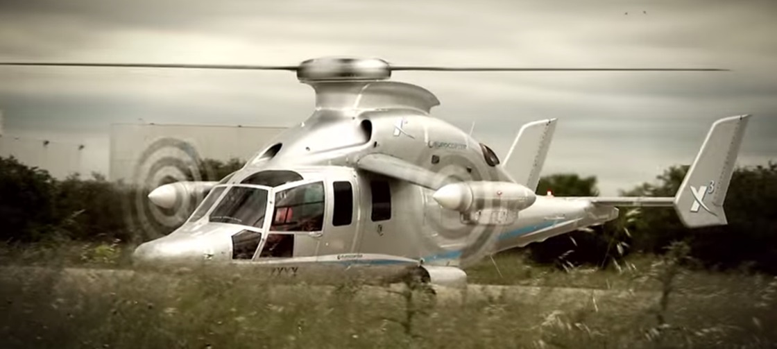 Imagem de: Helicóptero Airbus X3 usou três hélices para quebrar recorde de velocidade