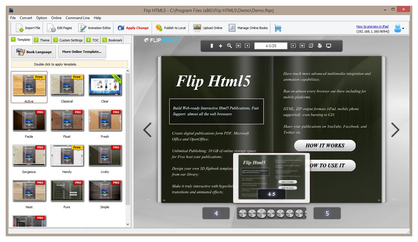 page flip html5 codigo