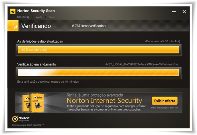 norton security scan appeared on my desktop