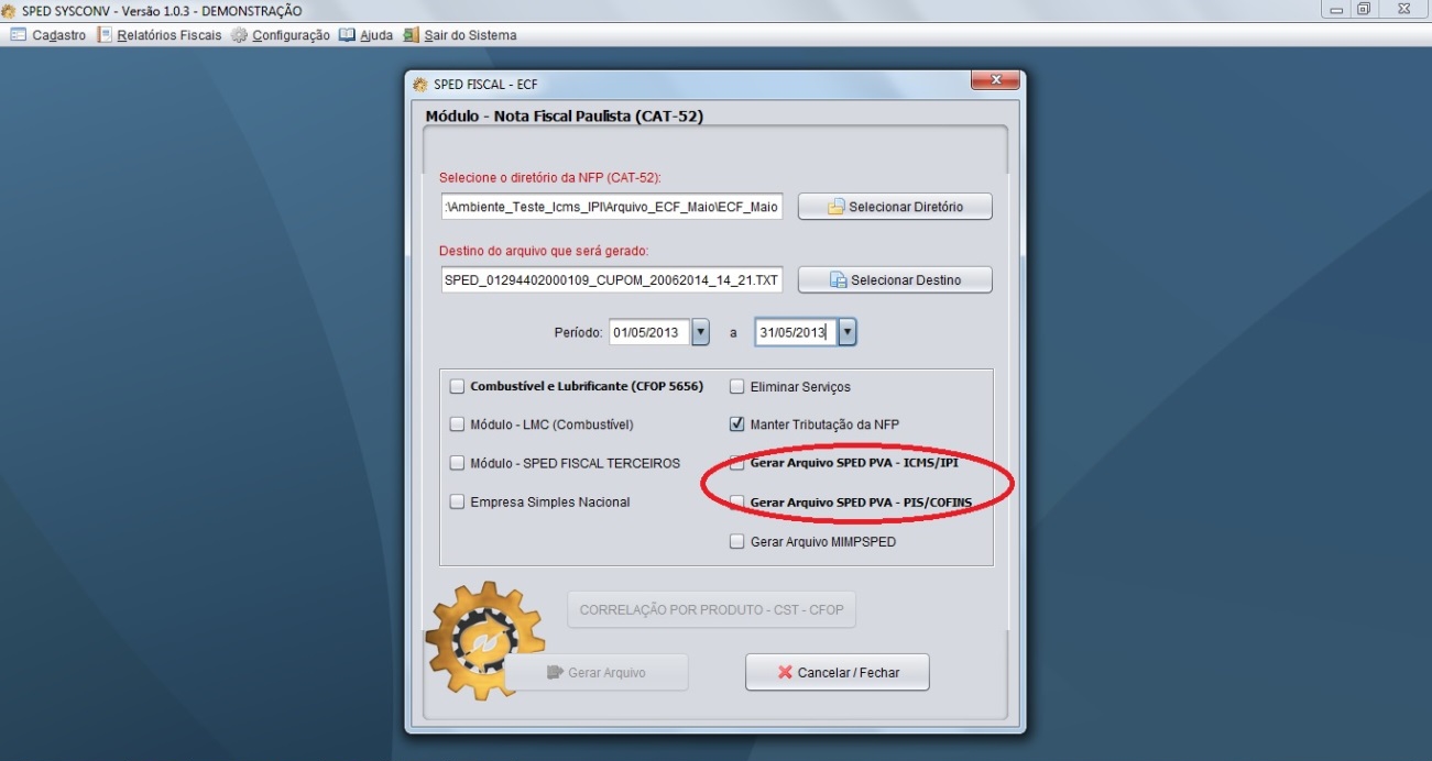 Imagem 2 do Sped Fiscal Sysconv