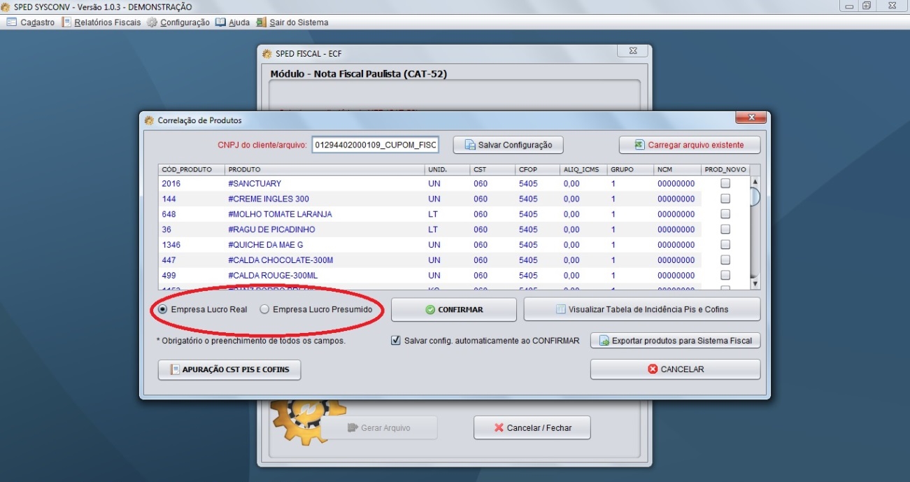 Imagem 3 do Sped Fiscal Sysconv