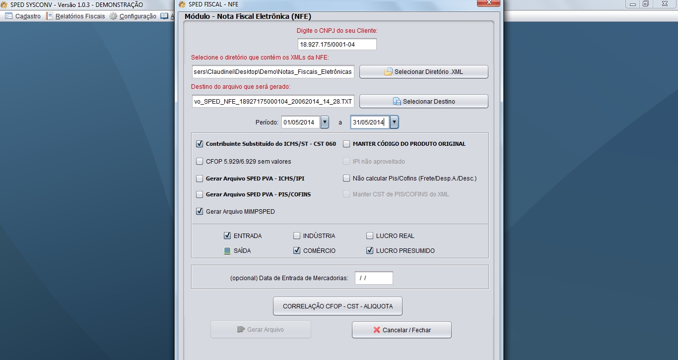 Imagem 4 do Sped Fiscal Sysconv