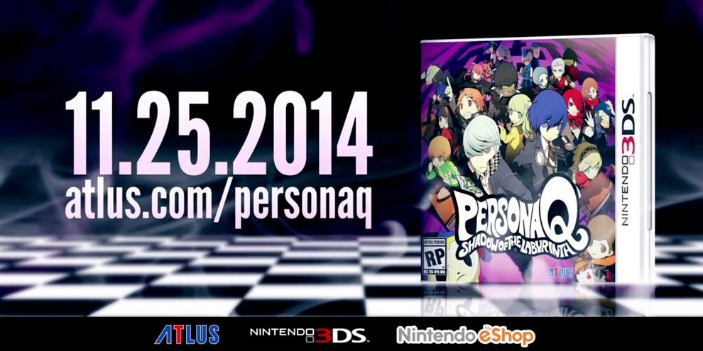 Persona Q chega dia 25 de novembro da América do Norte