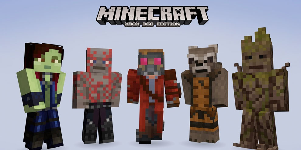 Minecraft ganha skin pack de Guardiões da Galáxia no Xbox