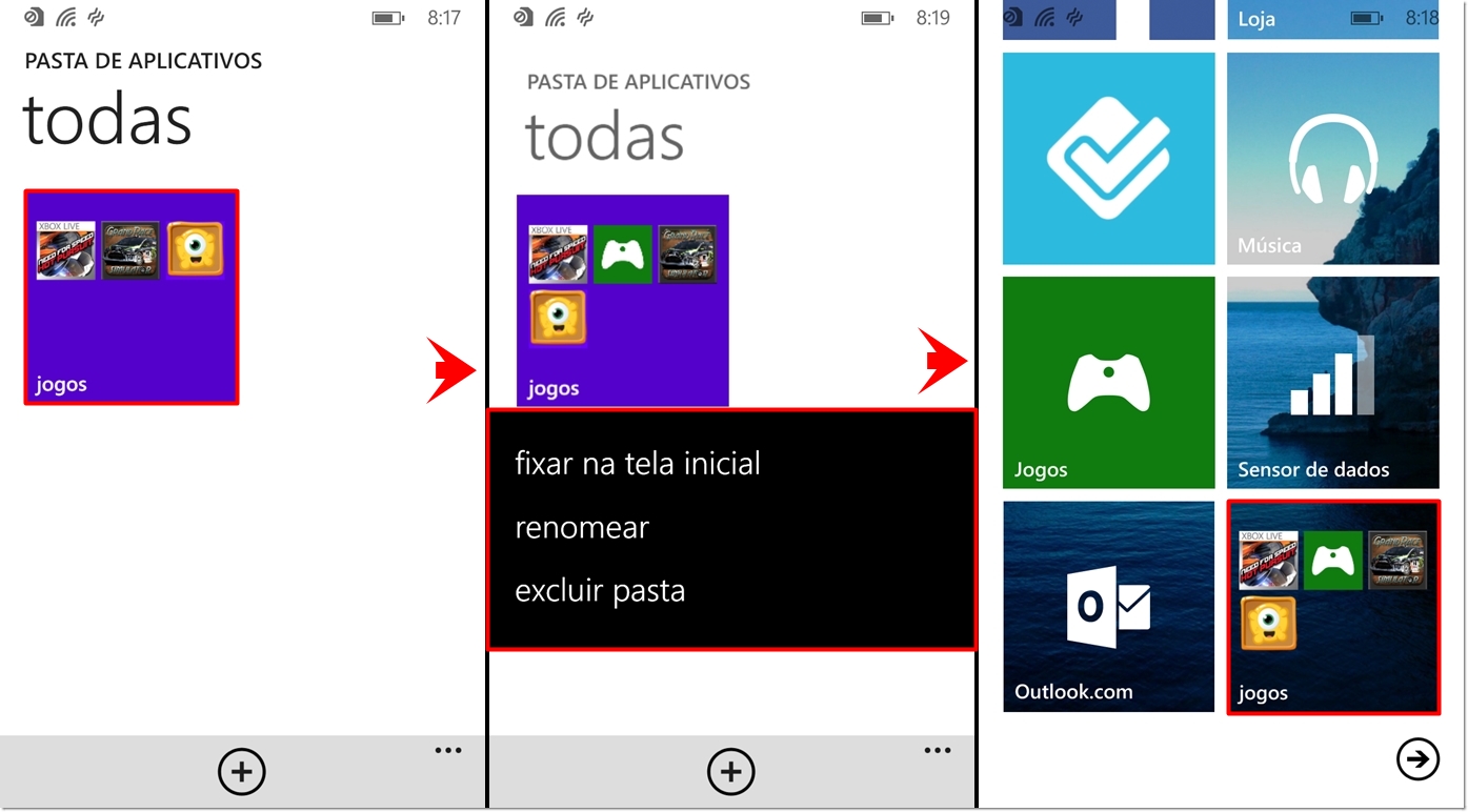 Windows Phone Como Criar Pastas De Aplicativos Na Tela Inicial Tecmundo 1701