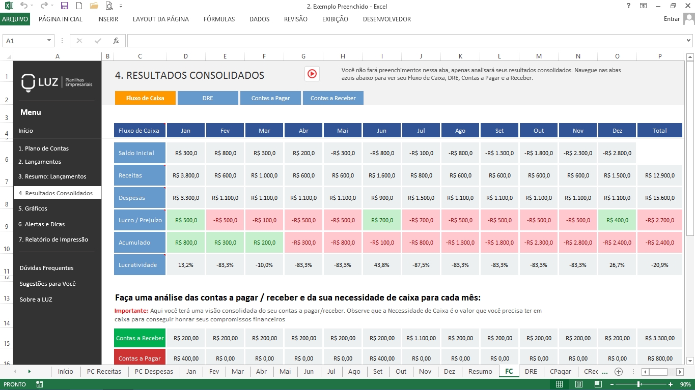 Planilha De Fluxo De Caixa Download