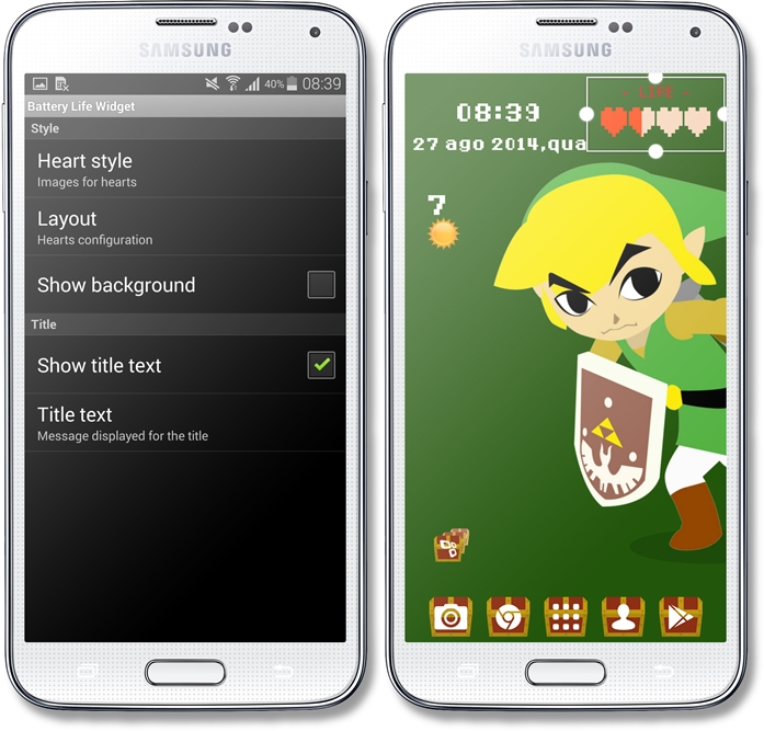 legend of zelda widget