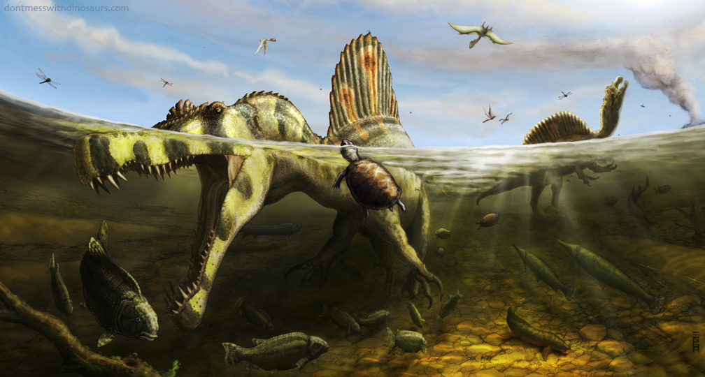 O maior dinossauro carnívoro do mundo foi um misto de crocodilo com pato