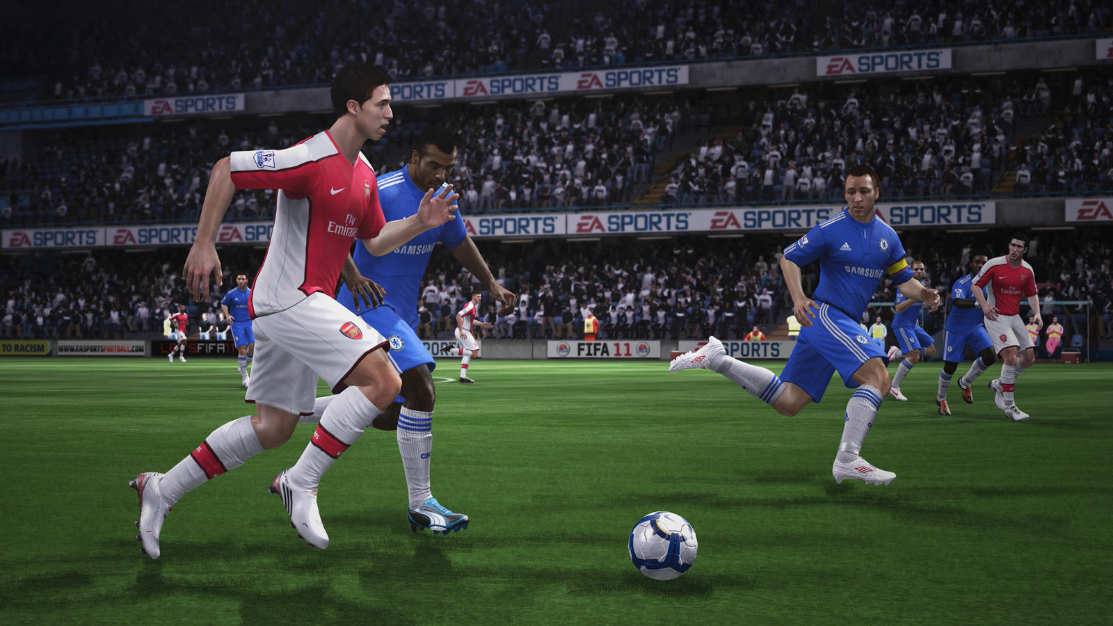 FIFA 11 (2010)
(Xbox 360, PS3, Wii, PC, PS2, PSP, DS, iOS e BlackBerry OS) | Capa: Kaká e Wayne Rooney | Narração e comentários: Martin Tyler e Andy Gray